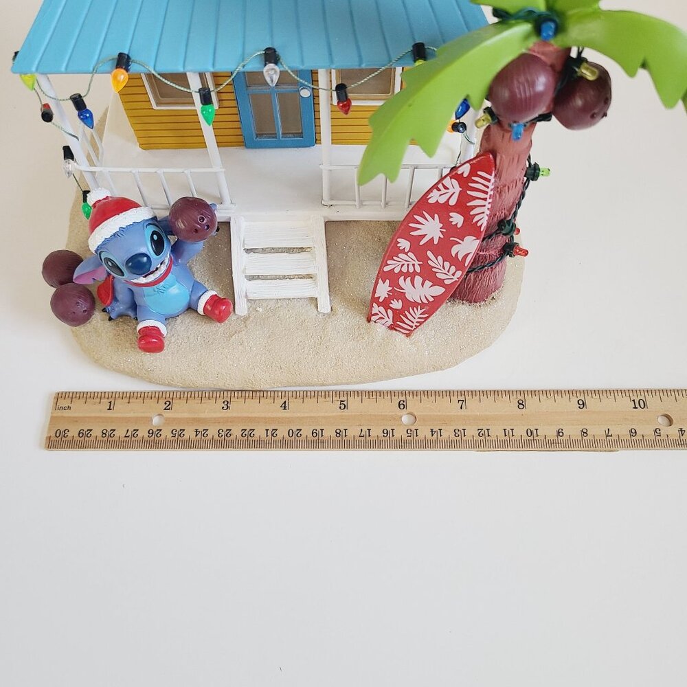 Disney St. Nicholas Square Stitch Illuminated Holiday Beach House Christmas - Picture 10 of 12